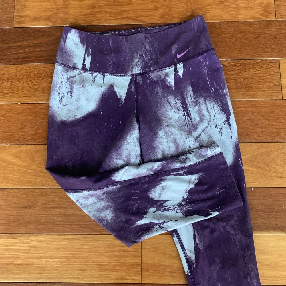 Nike Purple and White Leggings